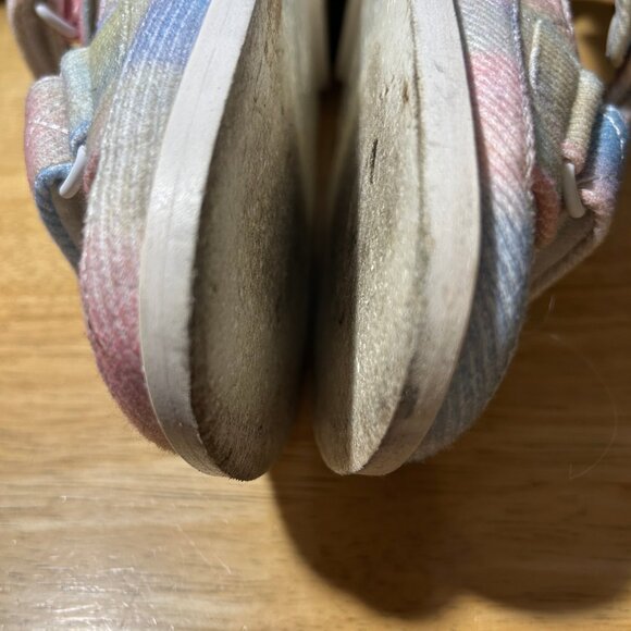 Women Chanel Rainbow Printed Fabric Quilted Interlocked CC Dad Sandals 37 US/6 - Picture 16 of 16